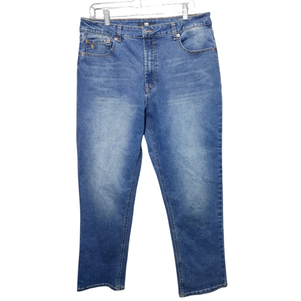 Frye Medium Wash Faded Straight Leg High Waist Denim Jeans Women's Size 12 - 31